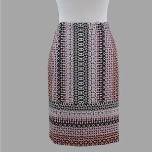 Elegant Multicolor Patterned Skirt